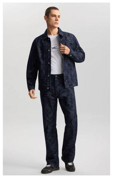 Lee 101经典直筒牛仔裤26春新满印清水洗男